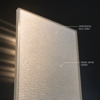 Panel Kaca Laminasi Temper Berlapis Sutra Putih Mutiara, Kaca Pengaman Dekoratif Semi Transparan untuk Partisi Dinding Tirai