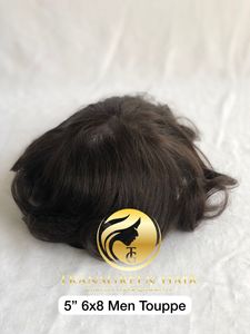 Cabello Virgen Remy Indio de Templo 100% Natural Sin Procesar de Alta Calidad 12A Grado Superior 5'' Color # Extensiones de Cabello para Hombre, 3 Unidades, 6x8 - Product Image 3
