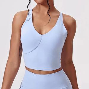 เสื้อชั้นในกีฬาโยคะแบบไม่มีแขน ระบายอากาศได้ดี เสื้อครอปออกกำลังกายสำหรับผู้หญิง เสื้อวิ่ง เสื้อกล้ามออกกำลังกาย ชุดออกกำลังกาย - Product Image 5