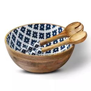 Ensaladera de Madera con Estampado Esmaltado, Gran Venta, para Uso en Hoteles y Restaurantes - Product Image 6