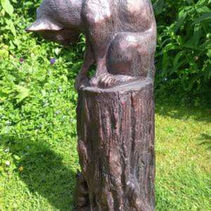 Escultura de Gato Sentado en Tronco de Bronce para Decoración de Jardín, Disponible en Bajo MOQ, Precio de Fábrica - Product Image 3