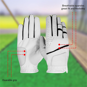 Gants de golf personnalisés avec logo, doux, confortables, imperméables, protection UV, excellente respirabilité, cuir véritable disponible, tous les modèles - Product Image 4