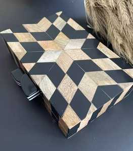 Clutch en bois unique et magnifique, plaqué or, luxe, papillon, charme solide, ensemble complet, design créatif pour femmes, mariage - Product Image 2