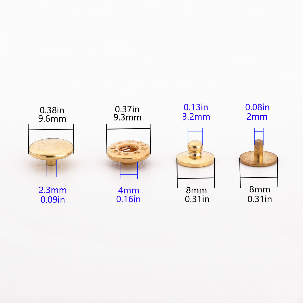 Gold PRYM-9.3mm/0.37in
