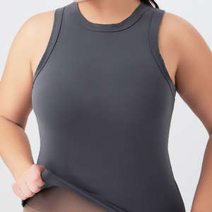 Camiseta Deportiva sin Mangas con Cuello Redondo para Mujer, Talla Grande, Ajustada, Compresión, Sexy, para Gimnasio - Product Image 3