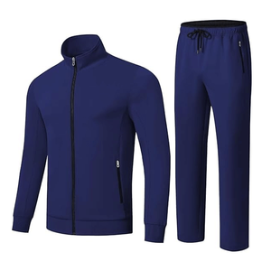 Survêtement zippé complet pour hommes de qualité supérieure vêtements de sport en polyester rouge tenue de jogging 2 pièces - Product Image 5