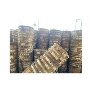 Top usine panier en bois naturel conteneur de stockage de fruits de mer panier de boisseau en bois fendu avec poignée de couvercle pour une utilisation au supermarché - Product Image 2