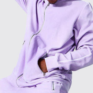 Conjunto Deportivo Casual de Invierno 2026 para Hombre, Diseño Sólido con Bordado, Transpirable, de Felpa, Dos Piezas, Personalizable, Estilo Deportivo con Pantalones Acampanados - Product Image 5