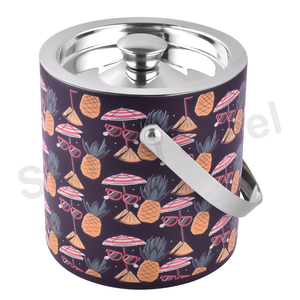 Cubo de hielo impreso UB de acero inoxidable cubo de hielo para fiesta - Product Image 1