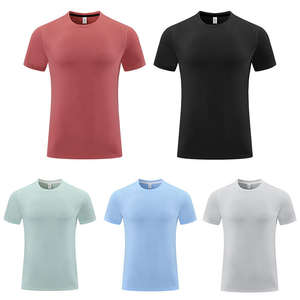 Camiseta de punto de entrenamiento físico de secado rápido para hombre con logotipo personalizado para deportes al aire libre y correr en verano - Product Image 1
