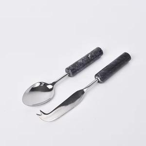 Ensemble de couteaux à fromage et à beurre en marbre antique minimalisme moderne couteau à manche en marbre pour fête de mariage - Product Image 1