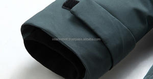 Chaqueta con Capucha para Hombre, Otoño Invierno, Cortavientos, con Cierre de Cremallera, Relleno de Algodón, Múltiples Bolsillos, Estilo Casual - Product Image 6