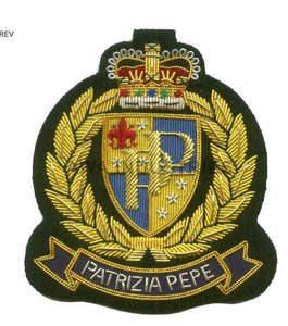 Mode Badge Inde Soie Cannetille Broderie À La Main Bullion Fil Patch Emblème Broche Broche sur #00164 - Product Image 2