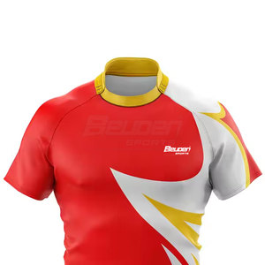 Bajo MOQ Último diseño Polo de rugby Camiseta transpirable Ropa deportiva al aire libre Polo de Rugby para unisex - Product Image 3