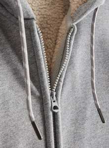 Sudaderas con capucha de algodón 400GSM gruesas de la mejor calidad, logotipo personalizado, Sudadera con capucha de gran tamaño con cremallera completa para hombre en blanco, exportación desde Pakistán - Product Image 4