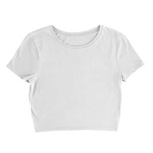 เสื้อยืดครอปสำหรับผู้หญิงเสื้อครอปผ้าฝ้าย100% พิมพ์ลายหน้าจอแบบกำหนดเอง - Product Image 2