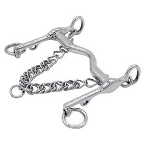 Broca de tachuela de caballo de acero inoxidable Premium con cadena Boca de puerto bajo y entrenamiento de control de rodillo de boca de masticación - Product Image 3