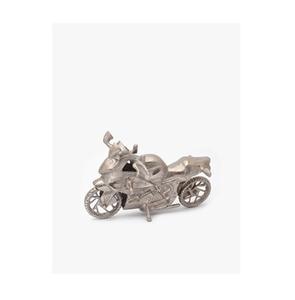 Accessoire de luxe moderne pour la maison, Sculpture de moto, fait main, avec argent, décoration pour la maison, nouveauté - Product Image 5