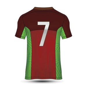 Uniforme de rugby 2025 sur mesure unisexe sublimé respirant 100% maillot de rugby en polyester avec équipe personnalisée - Product Image 6