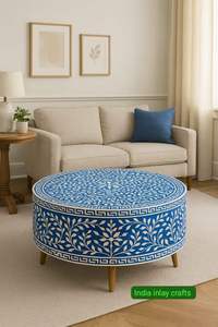 Table Basse de Mariage Moderne et Élégante en Os Incrusté, Faite à la Main par un Artisan Indien, Meuble Multifonctionnel pour l'Intérieur de la Maison - Product Image 4