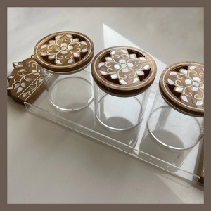 Juego de Cajas de Almacenamiento de Alimentos con Acabado de Laca Acrílica de Lujo para Regalos de Eid y Ramadán, Tapa de Madera con Incrustaciones Intrincadas de Nácar, Hecho en India - Product Image 2