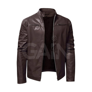 Factory Manufacture New Arrival <b>Long</b> Sleeves Men <b>Leather</b> <b>Jacket</b> Customized Wholesale Winter <b>Jacket</b> - Product Image 1