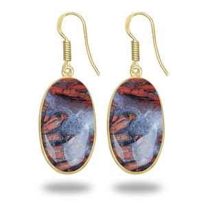 Pendientes de Piedra Natural de Jaspe Imperial, Joyería de Moda para Mujer, Coloridos, con Baño de Oro de 18K - Product Image 6