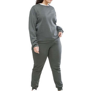 Conjunto de chándal informal marrón para mujer, Top corto con pantalones holgados, chándal de algodón para mujer, 2025 - Product Image 2