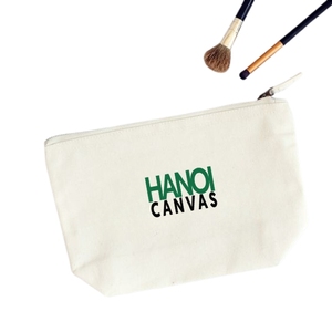 Directly Manufactured BSCI Vietnam Eco-Friendly Soft Cotton Canvas <b>Makeup</b> Bag Fashionable Cosmetics <b>Case</b> Zipper Plain Pattern - Product Image 3
