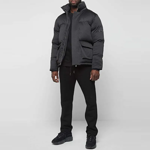 Streetwear basique mode hommes rembourré hiver vestes chaud imperméable doudoune bouffant brillant bulle vestes manteaux pour hommes - Product Image 2