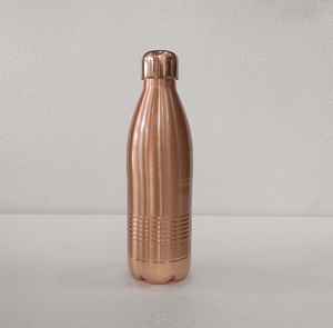 Botella de agua de cobre puro de la mejor calidad con tapa Última llegada Forro de botella de cobre de metal Precios al por mayor impresos - Product Image 1