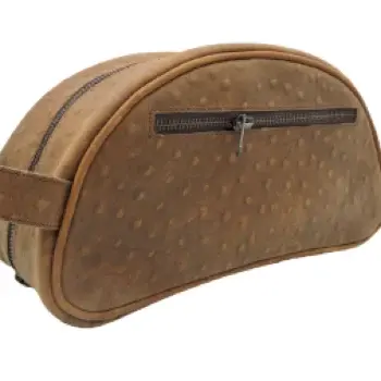 Trousse de toilette de voyage en cuir véritable personnalisée pochette unisexe pour kit de rasage de voyage ou organisateur de maquillage cosmétique