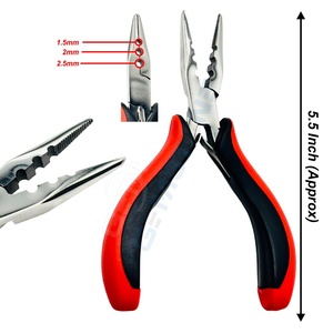 GEMSTONE ENTERPRISES Pince professionnelle en acier inoxydable de 5,5 pouces à plusieurs trous pour extensions capillaires, micro-anneaux, nano-perles, boucles – Durable - Product Image 1