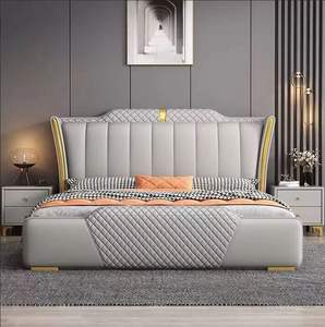 Cama Moderna de Lujo Estilo Europeo con 2 Mesitas de Noche, Tallada a Mano, Madera de Teca Sólida y Duradera, Ecológica, Premium, en Varios Tamaños para Dormitorio - Product Image 2