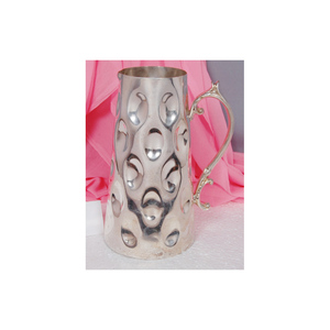 Premium Good Quality Metal Silver Plated Jug <b>Drinkware</b> Flower Design Latest Arrival Water Drinking Pitcher Kitchen <b>Accessories</b> - Product Image 3