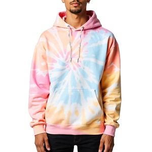 Sudadera con Capucha Tie-Dye para Hombre, Corte Regular, Casual, con Bolsillo, Felpa Francesa, para Primavera - Product Image 1