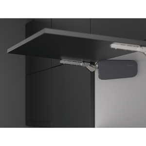 Système de porte simple relevable sans charnières pour meubles B1 Anthracite - Product Image 2
