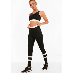 Combinaisons de yoga athlétiques de course à pied OEM et ODM, ensembles de leggings de yoga pour femmes en 2 pièces, vêtements de yoga pour femmes, logo personnalisé, combinaisons de yoga - Product Image 1