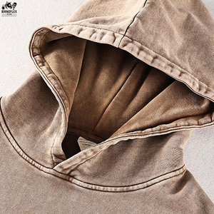 Sudadera con Capucha y Cremallera de Algodón 100% Lavado Ácido, de Alta Calidad, con Logotipo Personalizado, para Hombre - Product Image 2