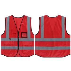 Logo personnalisé 100% polyester gilet de sécurité réfléchissant jaune avec multi-poches vente en gros pour une utilisation estivale - Product Image 6