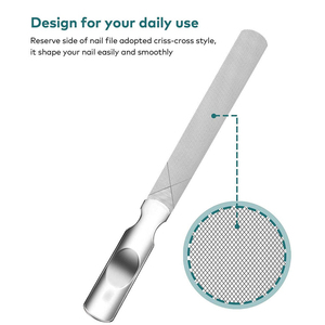 Lime à ongles professionnelle mini double face en acier inoxydable pour une mise en forme lisse des ongles naturels et artificiels - Product Image 3