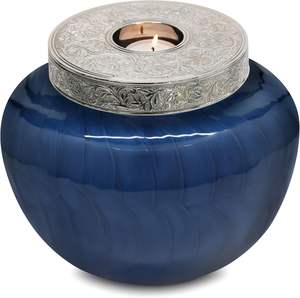 Modern Style Handmade Customized Tealight Memorial Cremation <b>Urns</b> Metal Funeral Ashes <b>Jars</b> Adults Wholesale Low Price Antique Co - Product Image 3