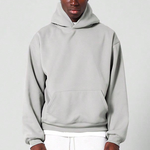 Sweat à capuche pour homme personnalisé, 100% coton, épaules tombantes, impression personnalisée, streetwear, sweat à capuche surdimensionné et lourd pour homme - Product Image 2