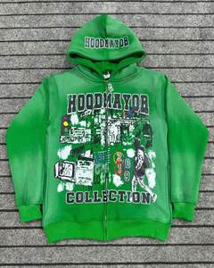 Sudaderas con capucha informales de invierno para hombre, Color sólido, 100% algodón, ajuste Regular, secado rápido, ropa de moda transpirable ecológica - Product Image 6