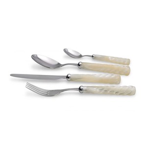 Stainless Steel <b>Set</b> Of 4 Flatware Ideal <b>For</b> Kitchenware Tabletop Dining Home Use Gold Color Plated Cutlery Metal Designer Handle - Product Image 3