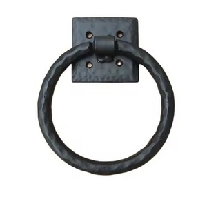 Aldaba de puerta de Metal de lujo, acabado de latón pulido, decoración de puerta delantera, entrada de Villa para el hogar, manija de anillo resistente, decoración de Hardware - Product Image 6