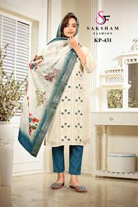 Pantalón Kurti con Duptta par superventas indio pakistaní pesado puro Chanderi algodón étnico Casual Regular ropa de oficina para mujeres - Product Image 3