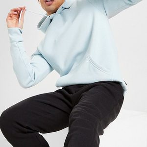 Pull à capuche uni à séchage rapide à manches longues en coton polaire pour hommes - Product Image 6