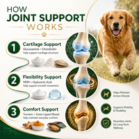 Comprimés pour la Flexibilité Articulaire Canine MSM & Acide Hyaluronique – Confort Quotidien pour la Santé des Chiens – Fabricant – Faible MOQ – OEM