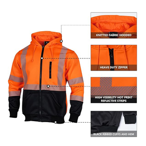 Wholesale Hi Vis Polyester Bomber Jacket with <b>Reflective</b> Construction Workwear Water-Proof Safety Features Customizable Logo - Product Image 5